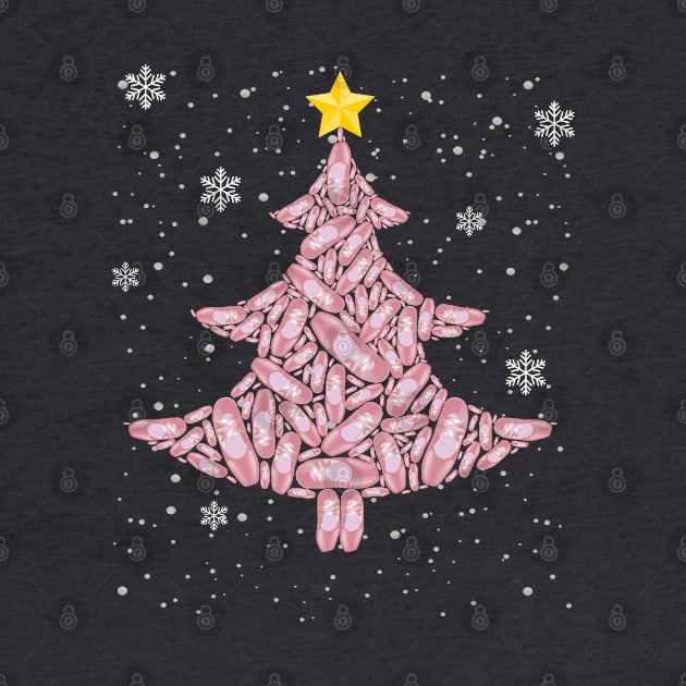 Cute Ballet Ballerina Pointe Shoes Christmas Tree by egcreations